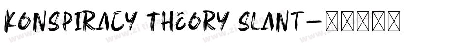Konspiracy Theory slant字体转换